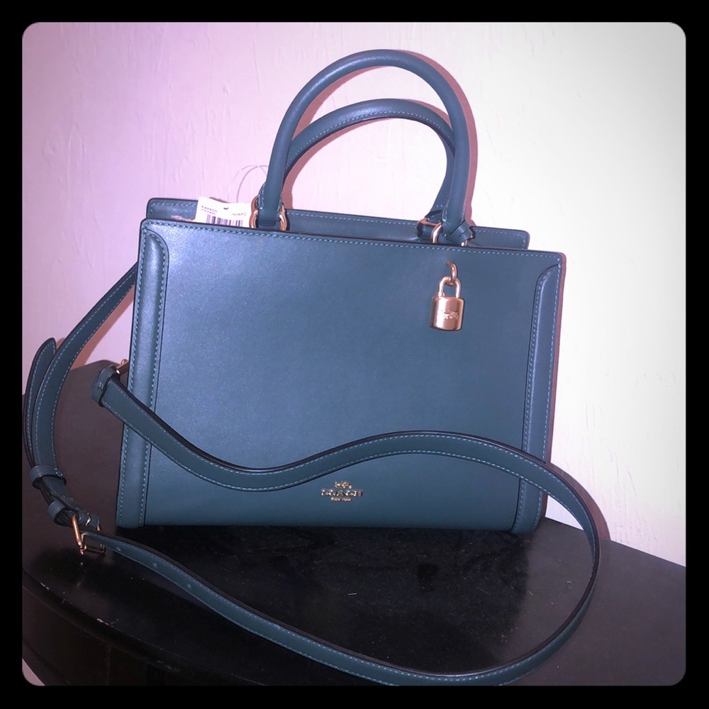Leather Coach Zoe Carryall bag